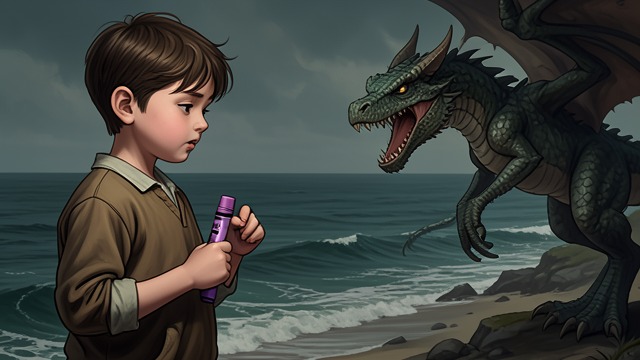 A Fragile Grip from "Harold and the Purple Crayon". Confidence Under Pressure The creator is frightened Harold's Dragon is so alarming that he backs away.