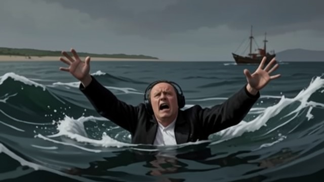 An Unintended Ocean from "Harold and the Purple Crayon". A Sudden Change of Scene Creation slips from intention Harold realizes what is happening only after fear has unsettled his hand.