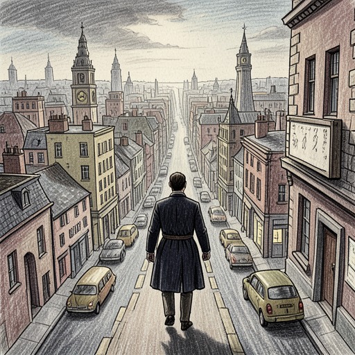 Harold's Growing Disorientation from "Harold and the Purple Crayon". Harold moves from confidence in a straight route to uncertainty in an expanding city before recovering orientation through a remembered relationship.