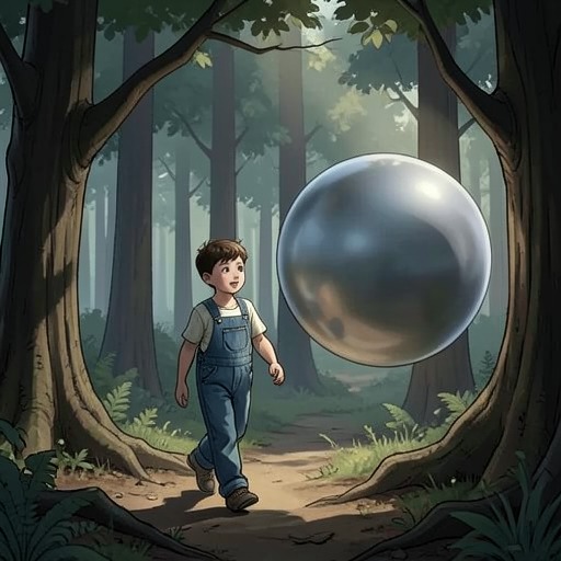 The Moon's Journey Beside Harold from "Harold and the Purple Crayon". The Moon begins as something Harold must provide for his walk, accompanies his changing route, and ultimately helps him recognize the way back.