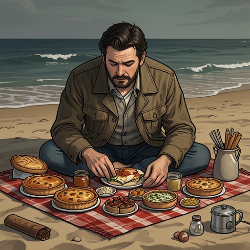 The Picnic and Leftovers from "Harold and the Purple Crayon". A familiar association makes Harold hungry, and his abundant picnic becomes an occasion to leave food for two animals.