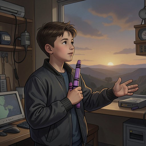 Harold's Relationship with the Crayon from "Harold and the Purple Crayon". The purple crayon serves first as Harold's tool for shaping a walk, then as the means of recovery when his drawings lead him into danger.