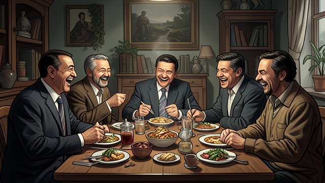 Laughter Among Adversaries from "Oslo". Laughter Among Adversaries A temporary release Uri Savir tells stories and jokes among Ahmed Qurie, Hassan Asfour, Joel Singer, and the other exhausted…