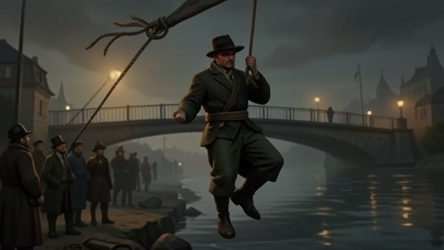 Lynching at the River from "1919". Lynching at the River State protection fails Wesley Everest is taken to jail, then seized by a mob after the town lights are turned off.