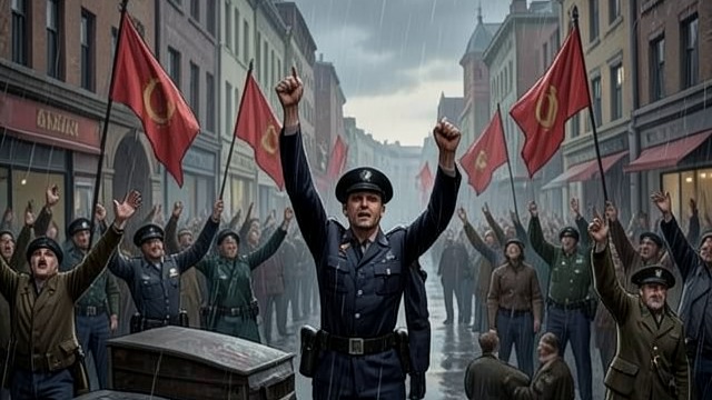 The General Strike Streets from "1919". The General Strike Streets Political movement in real time The narrator walks through closed transport gates, red flags, police lines, and crowds chanting…