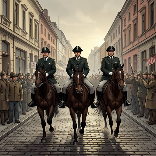 The Battle over the Paris Streets from "1919". This flow traces the escalation of postwar protest from labor grievances to street fighting and the suppression of dissent.