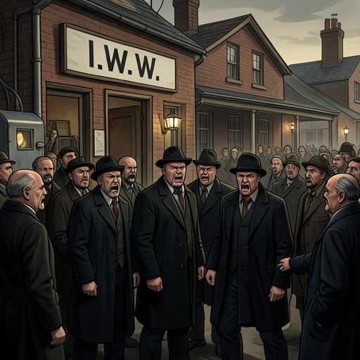 The Centralia Timber Conflict from "1919". This flow traces the confrontation between timber workers and patriotic vigilantes, culminating in Wesley Everest’s lynching.