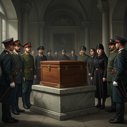 John Doe and the Unknown Soldier from "1919". This flow follows the transformation of unidentified wartime remains into a national monument and challenges the ceremony’s claims about individual identity.