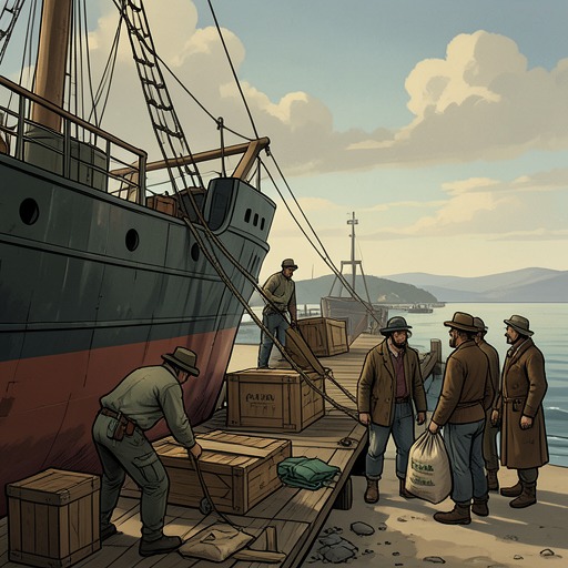 Macroeconomic Peace and Local Hardship from "1919". This flow contrasts official accounts of recovery with the precarious lives of sailors, soldiers, and working families.