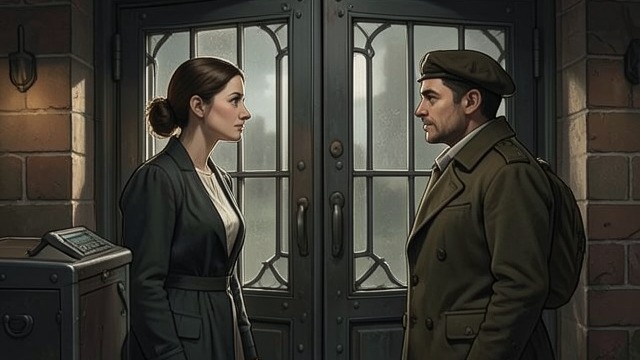 The Voice at the Door from "La uruguaya". A Direct Answer The question returns After narrating the day and its aftermath, Lucas stands outside the apartment.