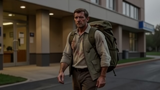 The Hospital Ahead from "La uruguaya". An Unnoticed Warning Passing the future site Lucas walks past the hospital without realizing that, within hours, he will be taken there with a high fever.