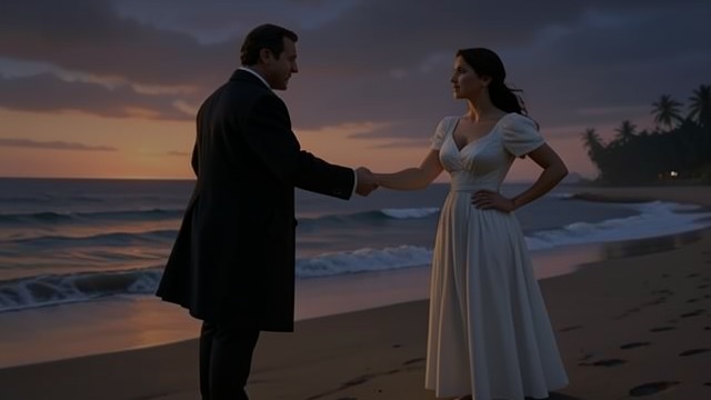 The Beach Proposal from "La uruguaya". A Real Invitation Flight proposed aloud Lucas asks Guerra to go to Brazil with him that night, transforming a private fantasy into an immediate plan.