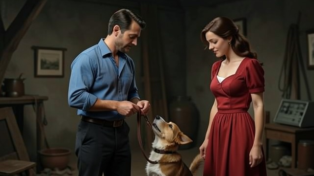 The Dog Between Them from "La uruguaya". Cuco as a Companion A shared responsibility Guerra asks Lucas to hold Cuco while she goes to the bathroom.