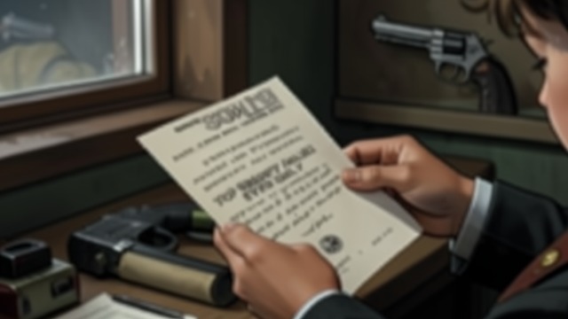 A Warning About the Gun from "Hold Tight". A Warning About the Gun An Anonymous Message Jill sends Guy a warning that he should hide his gun better.
