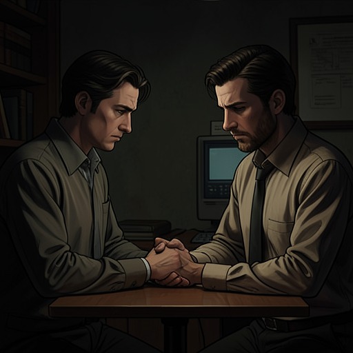 A Killer and His Accomplice from "Hold Tight". This flow follows the emotional and moral fracture between Nash and Pietra as they collaborate in violence and begin to question what their work is doing.