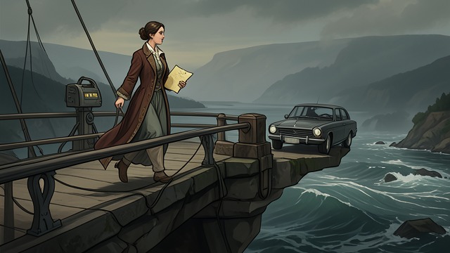 Walking Away from the Edge from "Anxious People". Walking Away from the Edge The letter is released Zara returns to the bridge and lets the old letter drift into the water after Nadia reads its message.