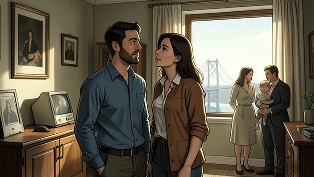 A Home for a New Family from "Anxious People". A Home for a New Family An alternative appears Julia and Ro buy the neighboring apartment instead of the one involved in the crisis.