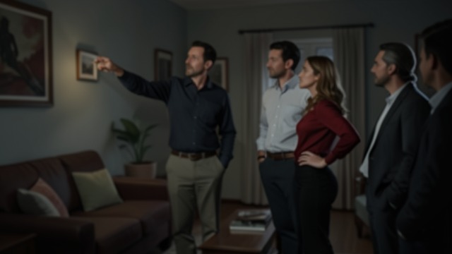 Investors at the Viewing from "Anxious People". Investors at the Viewing A practiced division of labor Roger inspects the building and identifies renovation opportunities, while Anna-Lena tries to raise…