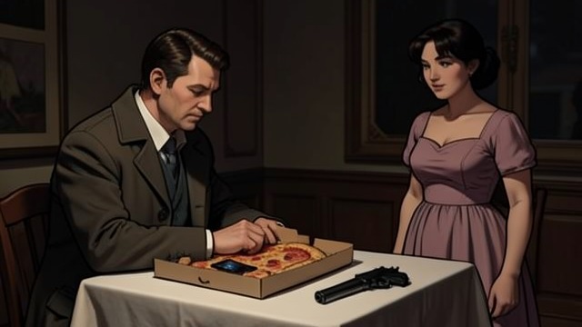 Pizza and a Phone from "Anxious People". Pizza and a Phone A practical plan The negotiator agrees that food may help open communication.