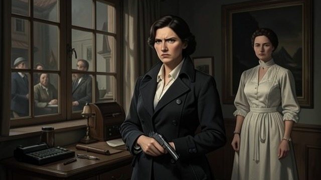 The Gun Turns Inward from "Anxious People". The Gun Turns Inward Despair narrows the options Alone, the Bank robber holds the pistol and imagines prison and separation from her daughters.