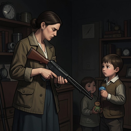 The Bank Robber and Her Daughters from "Anxious People". The Bank robber’s efforts to shield her daughters from divorce and poverty culminate in a dangerous choice and a more honest return to motherhood.