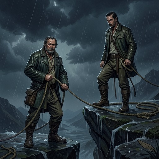 Care Without Certainty from "Anxious People". Jim and Jack’s different responses to danger test a family ethic of helping others even when rescue cannot be guaranteed.
