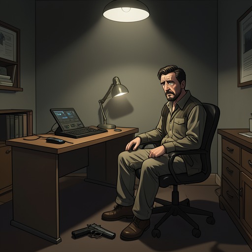 The Unexpected Gunshot from "Anxious People". The supposed suicide is reconstructed through mundane evidence, showing how a technical accident and incomplete knowledge can create a false narrative.