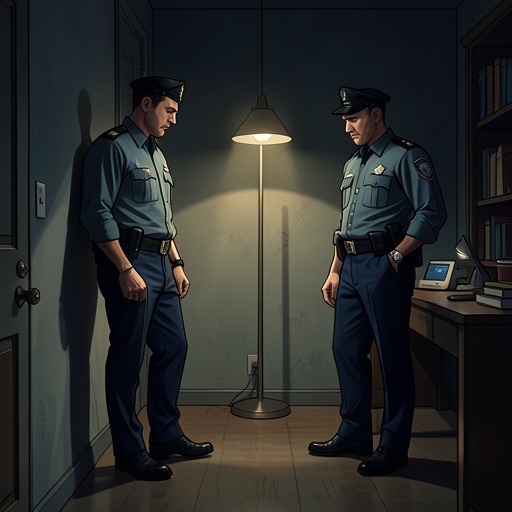 The Two Officers Learn to Listen from "Anxious People". Jim and Jack’s difficult partnership shifts from defensive silence toward a fragile willingness to rely on one another.