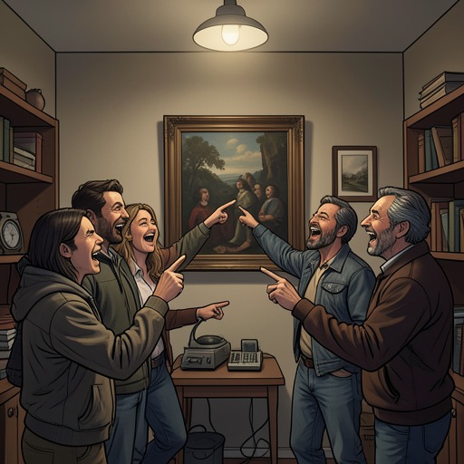 Laughter in the Hostage Apartment from "Anxious People". Humor moves from a defense against private pain to a shared social language among people who did not expect to need one another.