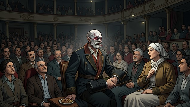 The Crowd and Dea from "The Man Who Laughs". The Crowd and Dea Different readings of one scene The audience laughs at Gwynplaine’s face during the performance.