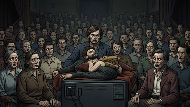 The Crowd’s Faces from "The Man Who Laughs". The Crowd’s Faces Poverty enters the theatre Gwynplaine studies the hungry, unemployed, and desperate spectators.