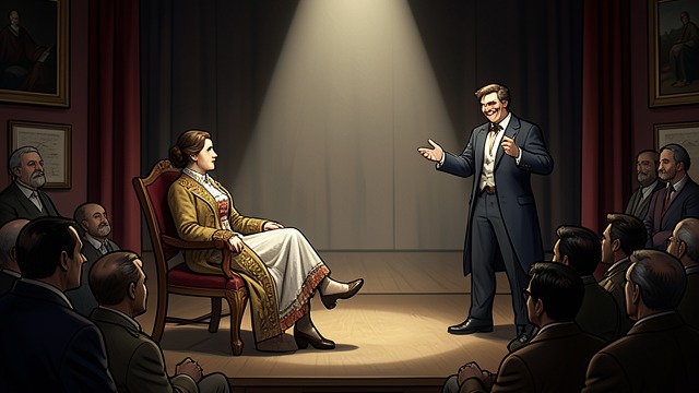 A Noble Spectator from "The Man Who Laughs". A Noble Spectator A class boundary crossed Josiana enters the low-priced theatre and occupies the reserved box.