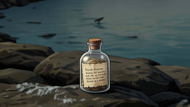 The Flask Preserved from "The Man Who Laughs". The Flask Preserved Survival against probability The flask keeps its parchment through years of movement in the sea.