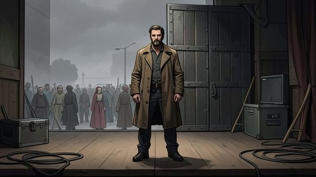Exiled from the Fairground from "The Man Who Laughs". Exiled from the Fairground State command renewed Ursus and Homo are ordered to leave England. The authorities clear the troupe’s performance ground.
