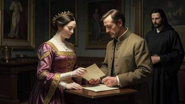 A Royal Command from "The Man Who Laughs". A Royal Command Marriage ordered Anne commands Josiana to marry the newly recognized heir.