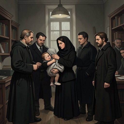 The Comprachicos’ Crime from "The Man Who Laughs". The child-trading network turns human beings into products, while changing law both attacks the trade and creates new abandoned children.