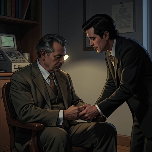 The Exam Instructor’s Grief from "Bullet Train". Mr Suzuki’s quiet openness draws confessions from dangerous strangers, while his grief for his murdered wife remains a private, unresolved wound.