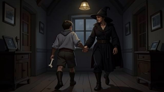 Enduring the Witch from "Hansel and Gretel". Enduring the Witch Mutual protection The Witch confines Hansel and assigns Gretel to help her.