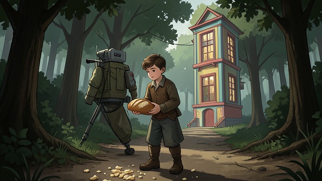 Survival Beyond the Ration from "Hansel and Gretel". Survival Beyond the Ration Bread fails as a guide Hansel uses his bread as Bread Crumbs, trying to make a way home.