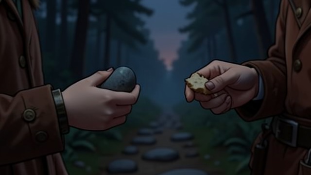 Durable Markers from "Hansel and Gretel". Durable Markers Planning before danger Hansel gathers White Pebbles after hearing the abandonment plan.