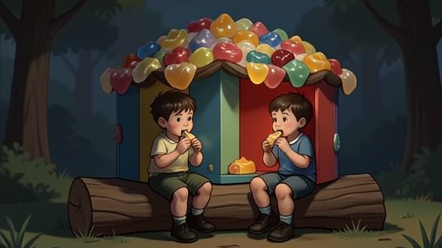 Sweets as Lure from "Hansel and Gretel". Sweets as Lure Immediate relief Lost and hungry, Hansel and Gretel discover the candy house and eat from its walls and roof.