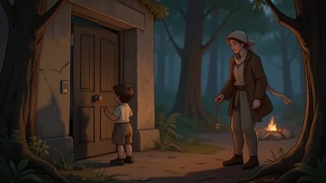 The Locked Door from "Hansel and Gretel". The Locked Door Preventing escape After the children return, a worse famine leads the adults to repeat their plan.