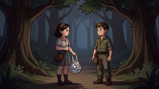 Riches at the Ending from "Hansel and Gretel". Riches at the Ending Treasure discovered After Gretel defeats the Witch, the children find bags of precious stones and pearls.