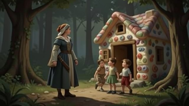 A Sweet Invitation from "Hansel and Gretel". A Sweet Invitation Food in the clearing Lost and hungry, Hansel and Gretel discover a house made of sweets.