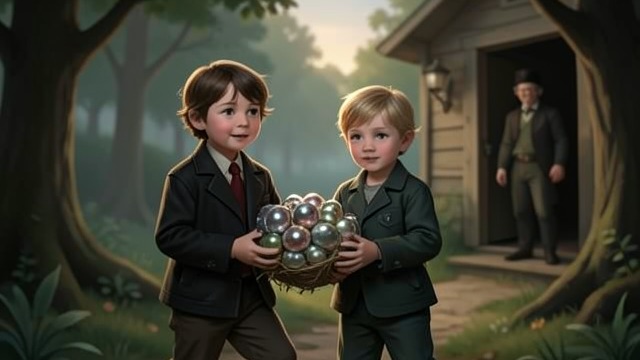 Consequences at Home from "Hansel and Gretel". Consequences at Home Return with evidence of survival Hansel and Gretel come home carrying precious stones and pearls.