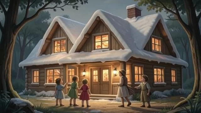 A Sweet Discovery from "Hansel and Gretel". A Sweet Discovery Hunger in the forest After losing the Bread Crumbs, Hansel and Gretel wander hungry through a dark wood.