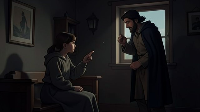 A Captive Helper from "Hansel and Gretel". A Captive Helper Forced proximity The Witch tells Gretel that she will help while Hansel is fattened for eating.