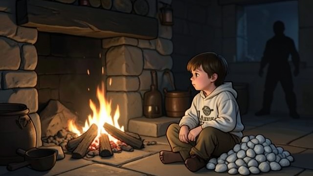 Warmth by the Fire from "Hansel and Gretel". Warmth by the Fire A place to sit The adults leave Hansel and Gretel beside a fire and tell them to wait.