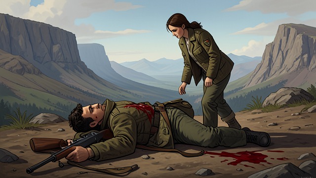 The Trap and the Shot from "The Shepherd". The Trap and the Shot The Shepherd’s Ambush Lawson and Veena hard-march toward the border, exhausted and short on time.