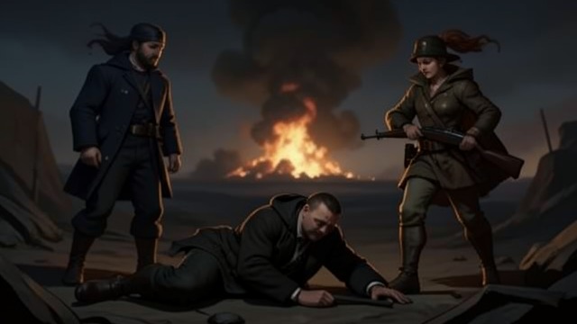 The Final Shot from "The Shepherd". Love Under Fire Veena's Choice The Shepherd’s trap explodes and throws Lawson and Veena apart.